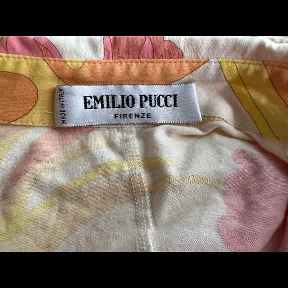 Authentic .Emilio Pucci sleeveless cotton Button Front Top, sz.S, excellent - Picture 9 of 11